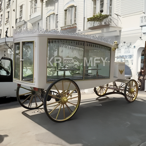 Cercueil funéraire classique sur mesure, charrette funéraire de style européen de haute qualité, traînée par des chevaux - Product Image 5