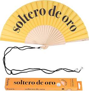 Éventail pliant vintage en bambou de 23 cm, peint à la main, vierge pour publicité, écologique, pour Halloween, décoration de maison ou cadeau DIY - Product Image 2