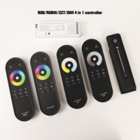 Controlador LED RGB de 6A4/Canal, DC12V/24V, Control Remoto Táctil RF, Atenuación Suave, Modos de Cambio de Color, Control Inalámbrico de Larga Distancia