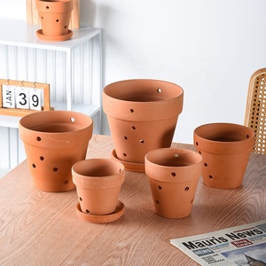 <span class=keywords><strong>Pot</strong></span> en terre cuite rouge, poterie murale, <span class=keywords><strong>pot</strong></span> à fleurs, absorption d'eau spéciale, propriétés respirantes, <span class=keywords><strong>suspendu</strong></span>, <span class=keywords><strong>pour</strong></span> succulentes, orchidées - Product Image 4