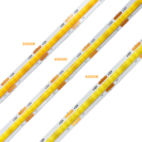 Bande lumineuse LED COB 6000K blanc froid super lumineux 10 mètres 8MM 12V 24V lumières de bande LED flexibles pour plafond