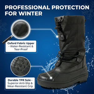Botas de Nieve Impermeables para Hombre y <span class=keywords><strong>Mujer</strong></span>, Suela de TPR, Parte Superior de Oxford, Forro de Piel Sintética, Cálidas y Térmicas, para <span class=keywords><strong>Senderismo</strong></span> al Aire Libre, Venta al Por Mayor - Product Image 4