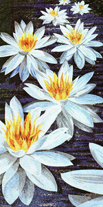 Mosaïque de verre moderne à motif floral 120x240cm pour la décoration murale intérieure de piscine, murale, résistante à l'eau, écologique - Product Image 6