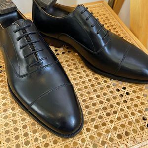 New style business formal leather shoes, men's leather shoes, coffee brown <b>pointed</b> toe Oxford shoes - Product Image 6