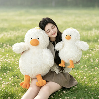 Peluche Canard Moelleux 2 Couleurs Plusieurs Tailles Jaune Blanc Canard Assis Poupée en Peluche Personnalisée OEM Oreiller de Sieste Cadeau