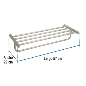 Portasciugamani Master con 6 unità in ottone con finitura satinata, elemento Foset - Product Image 3