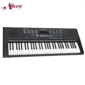 Ailenmusic 61键钢琴风格，带USB音乐播放器电动键盘 (MK612800)