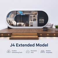 Vente en gros d'usine, meilleure qualité, maison capsule spatiale, maison pomme, mini-maison, maison mobile, maisons préfabriquées avec verre panoramique