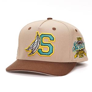 Casquette Snapback en acrylique/laine mélangée à 6 panneaux, personnalisée en gros, avec logo brodé 3D - Product Image 2