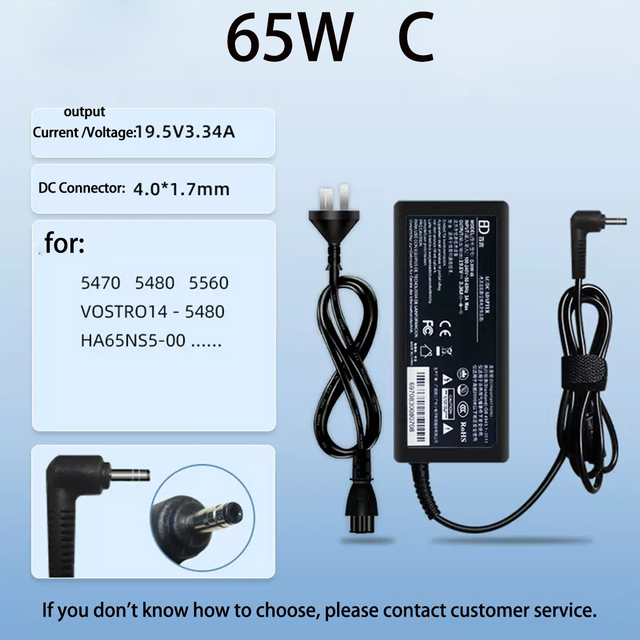 Laptop Spare Parts Wholesale Price High Quality Portable Laptop Charger Adapter 180W 150w 135w 90w 65w 45W Type USB C for dell
