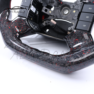Volant en fibre de carbone forgée rouge Alcantara <span class=keywords><strong>2004</strong></span>-2008 pour Ford <span class=keywords><strong>Raptor</strong></span> F150 F-150 - Product Image 4