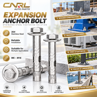RuiLi GB/T 22795-2008 Boulon d'ancrage à expansion à tête hexagonale en acier inoxydable 304 A2-70 M6-M16 Fixations pour béton Usine