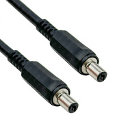 16AWG penguncian DC 5521 kabel daya steker jantan dengan kabel Sekring pegas ekor babi untuk Panel surya, mobil, aplikasi rumah