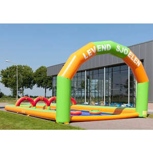Popular divertido 0,55mm PVC gigante inflable tamaño personalizado humano Tejo para Team Building holandés inflable vientre deporte juego - Product Image 1