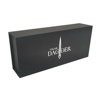 Impression personnalisée Emballage en carton rigide noir mat écologique pour bijoux Boîte en papier cadeau pliable en papier à rabat magnétique