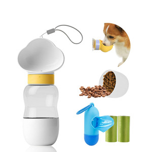 Bouteille d'eau pour chien 2-en-1 de haute qualité, anti-fuite, design en forme d'os, double usage, bol distributeur, utilisation extérieure (matériau ABS/PC), colorée - Product Image 1