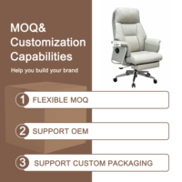 Chaise de bureau de direction en cuir véritable de qualité supérieure, repose-pieds, dossier solide, base en plaque de classe E1, ergonomique