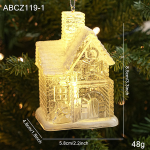 <b>Christmas</b> Decoration Transparent Plastic <b>Light</b> up Present <b>Christmas</b> House Hanging Ornament Pendant for <b>Tree</b> Home Party Decor - Product Image 6