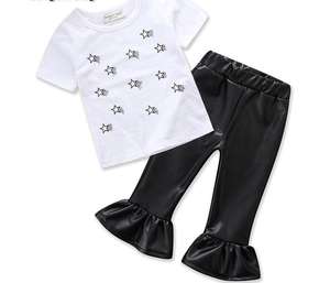 Vêtements pour bébés, ensembles de pantalons à pattes d'éléphant pour femmes, ensembles de pantalons pour bébés filles, vente en gros en Chine - Product Image 4