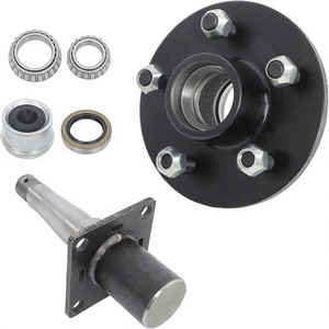 Kit de moyeu de remorque Pengyuan 5 trous 4,5 pouces + broche 3500 lb avec bride pour essieu de remorque - Product Image 1