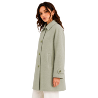 Manteau d'hiver pour homme Cabellian, épais, ample, long, en laine, avec fermeture à un bouton, doublure en viscose