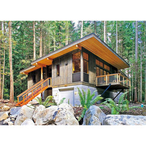 Cabaña de madera portátil para acampar al aire libre en todas las estaciones, estructura de acero y madera - Product Image 3