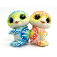 Aimant de réfrigérateur tortue de mer en résine fait main, personnalisé, mignon, style dessin animé, souvenir de plage, vente en gros