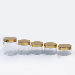 Pot en plastique transparent à large ouverture de 80 ml, 100 ml, 120 ml, 150 ml, 180 ml, 200 ml avec couvercles dorés, pot en PET pour cosmétiques - Product Image 3