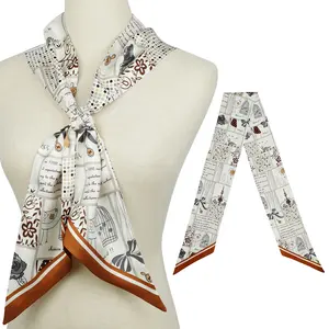 Free Sample China Factory Custom Printing Scarf Polyester Custom Design and Size Knife Scarf