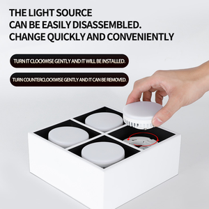 Panneau lumineux <span class=keywords><strong>LED</strong></span> GX53 à faible lumière bleue, protection des yeux, 10W 15W, dissipation thermique en aluminium pour armoire et cuisine - Product Image 2