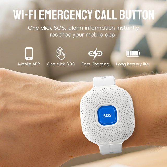 WiFi Call Bracelet SOS for Elderly Watch Hospital Nursing Home First Aid Button Mobile App Fast Charging Cross Border