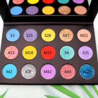 Palette de fards à paupières en poudre minérale DIY 15 couleurs avec logo personnalisé, haute pigmentation, imperméable, fini scintillant, mat, métallique, pailleté, pour peaux foncées