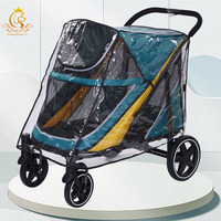 Poussette pour chiens de grande taille EUR PET, poussette de luxe pour animaux de compagnie à 4 roues, nouveau design, haute qualité