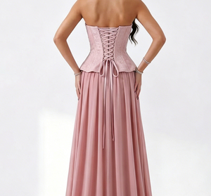 S1645Y 2026 Nuovo Stile Abito Lungo Sexy Senza Spalline con Ricami Elaborati per Donne, Vita Alta e Effetto Snellente per Serate ed Eventi - Product Image 3