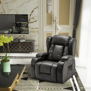 Ensemble de <span class=keywords><strong>canapé</strong></span> inclinable en <span class=keywords><strong>cuir</strong></span> chauffant électrique moderne, fauteuil de massage, revêtement en tissu synthétique, cadre, meubles de salon - Product Image 6