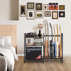 Custom Solid Wood Viny <strong>Record</strong> Display Stand <strong>Record</strong> Player <strong>Rack</strong> Guitar Amp Stand Durable Freestanding Multi Guitar Stand <strong>Rack</strong> - Product Image 5