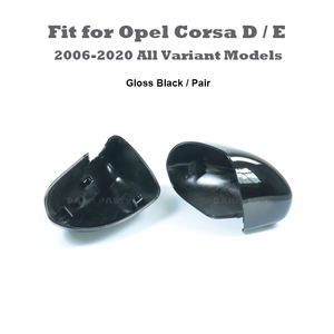 Calotte Copri Specchietto Retrovisore Verniciate Nero Lucido per <span class=keywords><strong>Opel</strong></span> <span class=keywords><strong>Corsa</strong></span> D / E <span class=keywords><strong>2006</strong></span>-2020 - Product Image 4