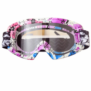 New Fashion design TPU pink frame motocross goggles for woman and man - Product Image 1