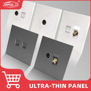 Enchufes de pared de Panel de plástico Cat5e/3/6 <span class=keywords><strong>para</strong></span> antena de satélite de TV, interfaz de datos de teléfono, enchufes elegantes universales <span class=keywords><strong>para</strong></span> el hogar - Product Image 6