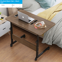 Bureau d'ordinateur portable en bois simple, portable, réglable en hauteur, pour utilisation au chevet, moderne, amovible, petit bureau pour ordinateur