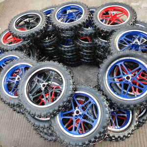 2.50-10 10 "10 pouces roue complète avant et arrière avec pneu pour <span class=keywords><strong>Apollo</strong></span> CRF 2T <span class=keywords><strong>49cc</strong></span> Mini Moto Dirt Pit <span class=keywords><strong>Bike</strong></span> pièces de rechange - Product Image 2
