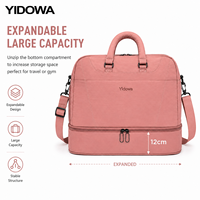 Sac de sport personnalisé pour femme avec fond extensible, sac de voyage étanche pour le fitness avec compartiment à chaussures