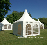 Tente de réception de mariage imperméable en PVC d'extérieur, auvent en aluminium 4x4 5x5, gazebo de jardin, pagode, exposition, événement, tente de sol pour le sport