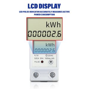 미니 디지털 단상 능동형 역률 에너지 미터 10(60) Kwh 킬로와트시 220V 50Hz - Product Image 6