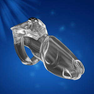 Juego <span class=keywords><strong>de</strong></span> dispositivo <span class=keywords><strong>de</strong></span> <span class=keywords><strong>castidad</strong></span> masculina con <span class=keywords><strong>candado</strong></span> <span class=keywords><strong>de</strong></span> clic y bloqueo, jaula para pene, anillo para pene, Juguetes sexuales para hombres - Product Image 5