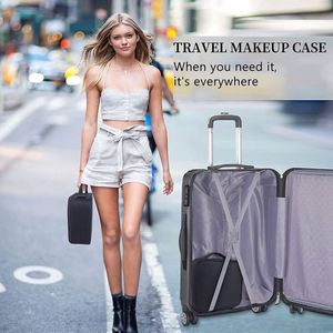 Factory-Crafted Large Capacity Waterproof PU Leather <b>Makeup</b> Bag Fashion Style <b>Case</b> Zipper Travel Organize Protect Cosmetics - Product Image 6