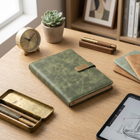 Coffret Cadeau d'Affaires de Luxe Personnalisé : Carnet en Cuir A5 et Stylo Métallique (Lot de 2) avec Sac Cadeau – Idéal pour les Commandes en Gros et les Cadeaux d'Entreprise