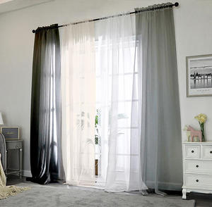 OWENIE Rideau de fenêtre en tissu transparent uni à <span class=keywords><strong>passe</strong></span>-<span class=keywords><strong>tringle</strong></span>, pour salon - Product Image 2