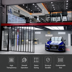Porte pliante panoramique moderne en aluminium pour PC, idéale pour les salles d'exposition automobiles et les concessionnaires automobiles - Product Image 3