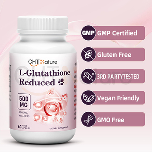 CHTNature OEM cilt bakım takviyesi l-glutatyon 500mg/60 kapsül L glutatyon kapsülleri - Product Image 5